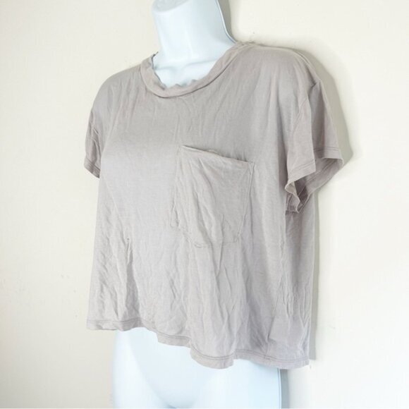 Cheap Monday Holly Tee T-Shirt Boxy Flowy Cropped Sheer Lightweight Size XS - Picture 4 of 14